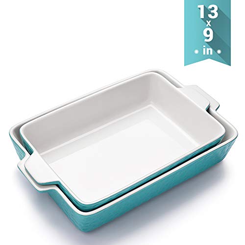 SWEEJAR Ceramic Baking Dish, Rectangular Small Baking Pan with