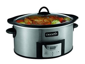 Crock-Pot SCR300-SS Stainless Steel 3-Quart Round Manual Slow Cooker -  Black/