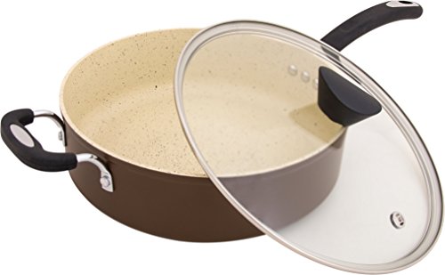 The All-In-One Stone Sauce Pan by Ozeri 100% APEO, GenX, PFBS, PFOS, PFOA,  NMP and NEP-Free German-Made Coating 