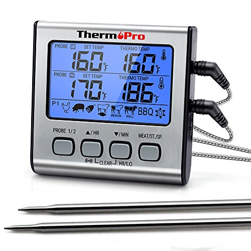 Lavatools Javelin Pro Duo Ambidextrous Backlit Professional Digital Instant Read Meat Thermometer for Kitchen , Food Cooking , Grill , BBQ