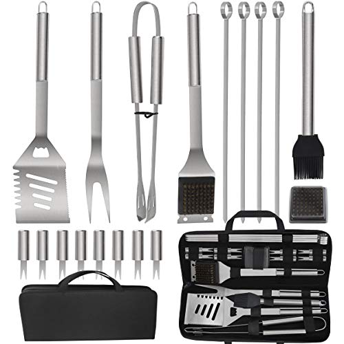 Cifaisi BBQ Grill Utensils Set for Camping/Backyard, 38Pcs Stainless Steel  Grill Tools Grilling Accessories with Barbecue Mats, Aluminum Case